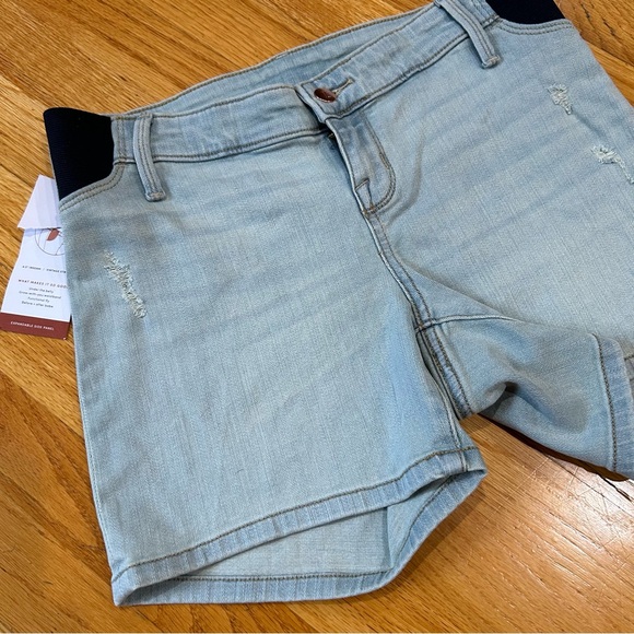 Ingrid & Isabel Midi Short Maternity Jeans Shorts 2 Vintage Stretch New - Picture 8 of 8